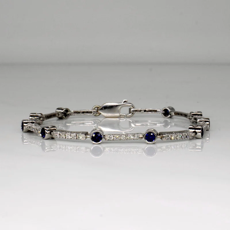 Sapphire & Diamond Bracelet | 1.00ctw, 0.50ctw | 7" |