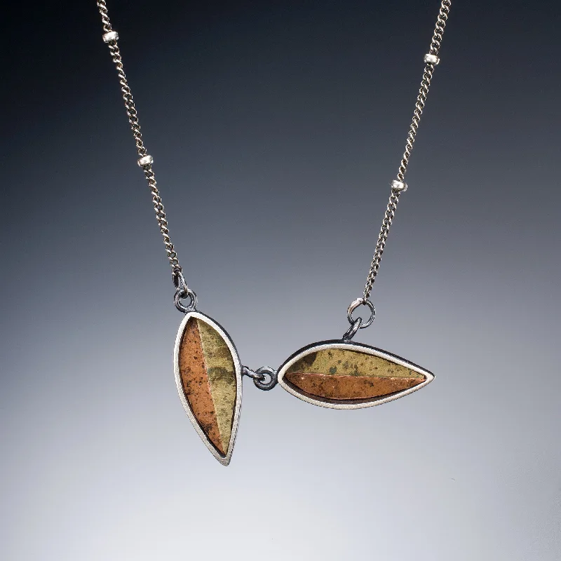 Mosaic Leaf Necklace