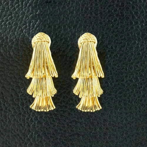 Three Tier Gold Estate Earrings