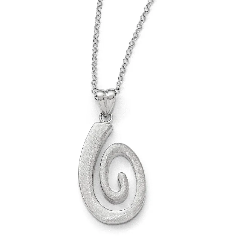 Textured Coil Necklace in Sterling Silver, 17-18.5 Inch