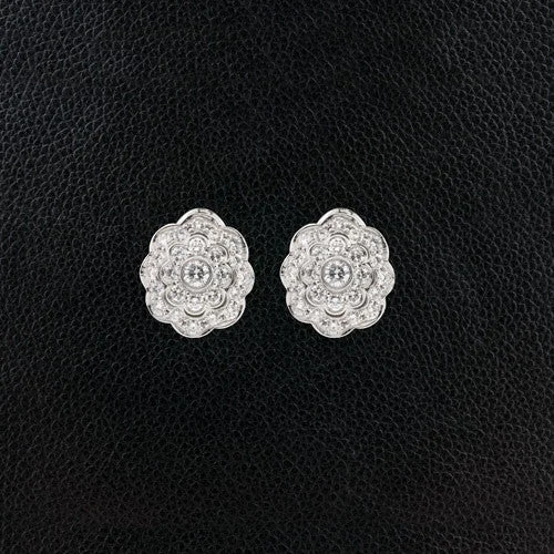 Diamond Cluster Earrings