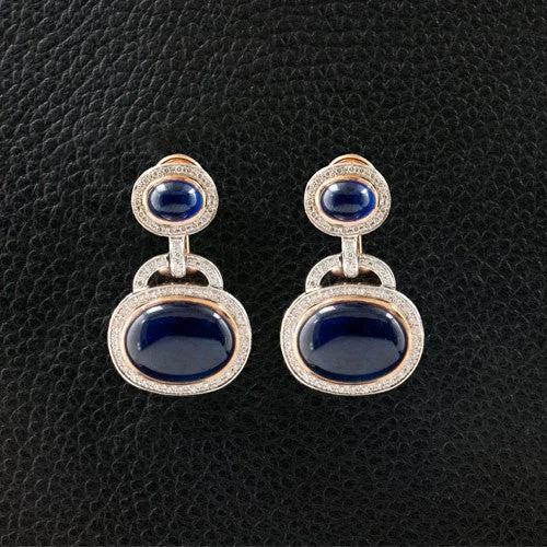 Sapphire & Diamond Earrings