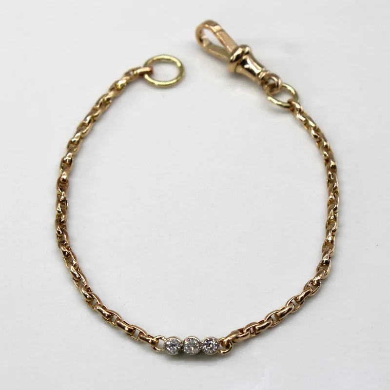 Three Stone Diamond Bracelet | 0.16ctw |7"|