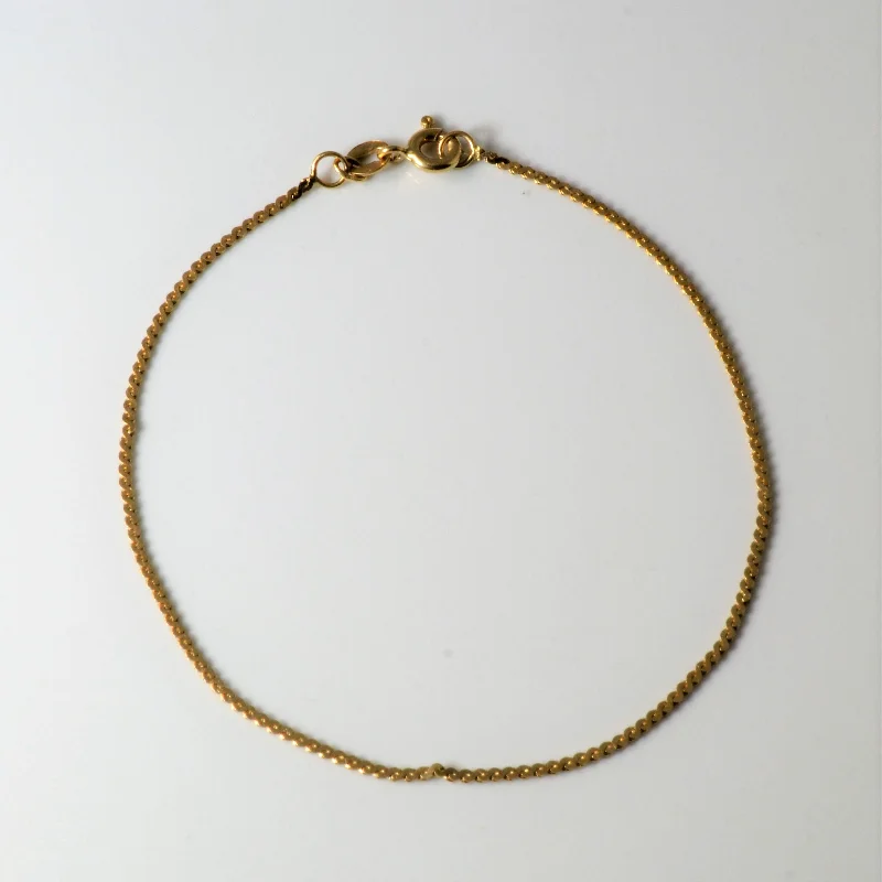 Yellow Gold Serpentine Chain Bracelet | 7.5"|