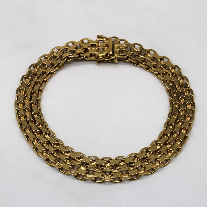 Yellow Gold Link Bracelet | 7.5" |