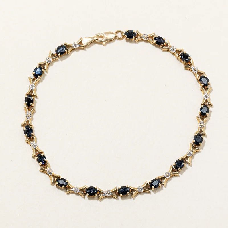 Sapphire & Diamond Bracelet | 2.50ctw, 0.04ctw | 7.5" |