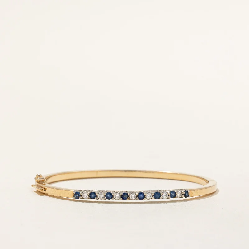 Sapphire & Diamond Bangle | 0.62ctw 0.28ctw | 7" |