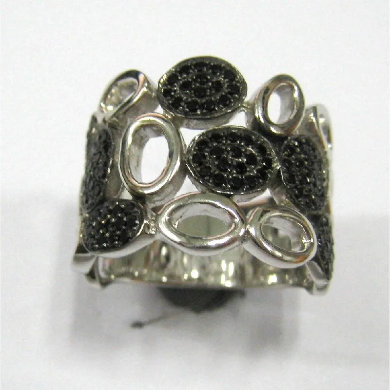 925 Sterling Silver Black Spinel Ring