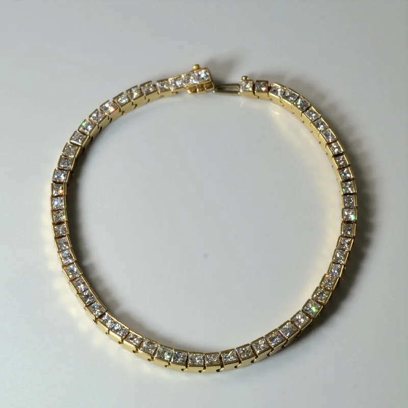 Princess Diamond Tennis Bracelet | 7.08ctw | 8" |