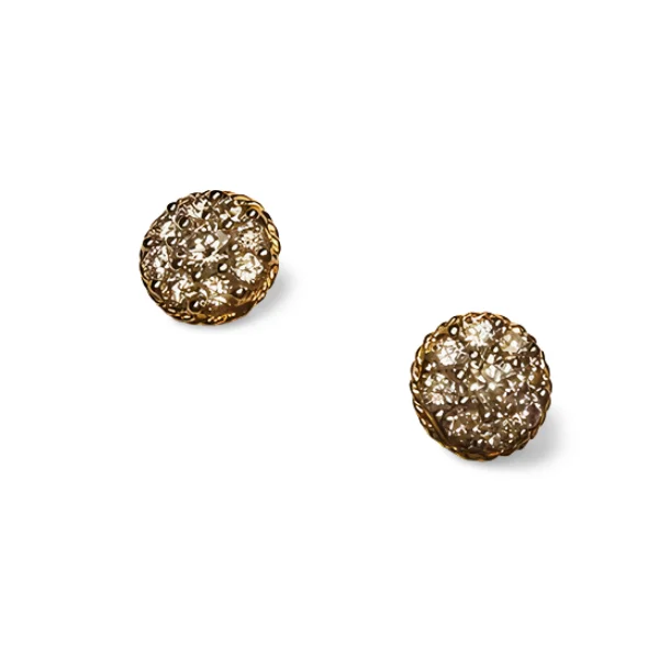 Stunning Estate 14K Yellow Gold 1 Carat Diamond Stud Earrings