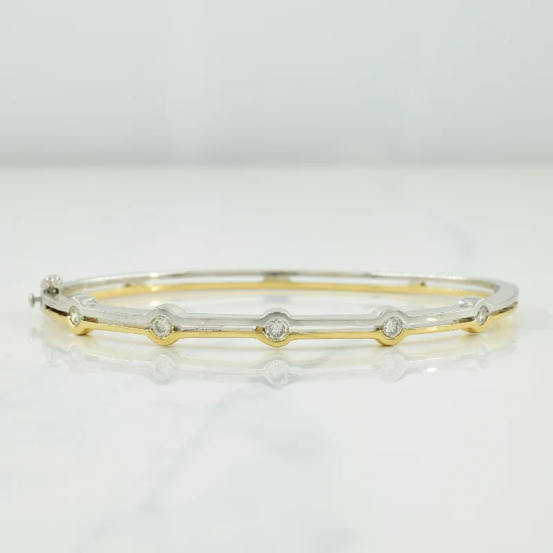 Two Tone Gold Diamond Bracelet | 0.30ctw | SZ 7" |