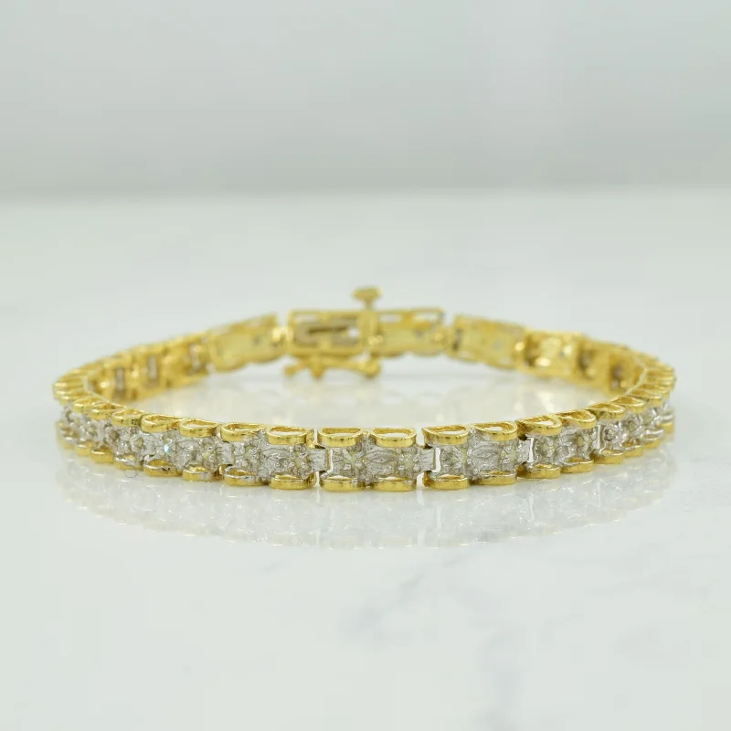 Two Tone Gold Diamond Bracelet | 0.50ctw | 7" |