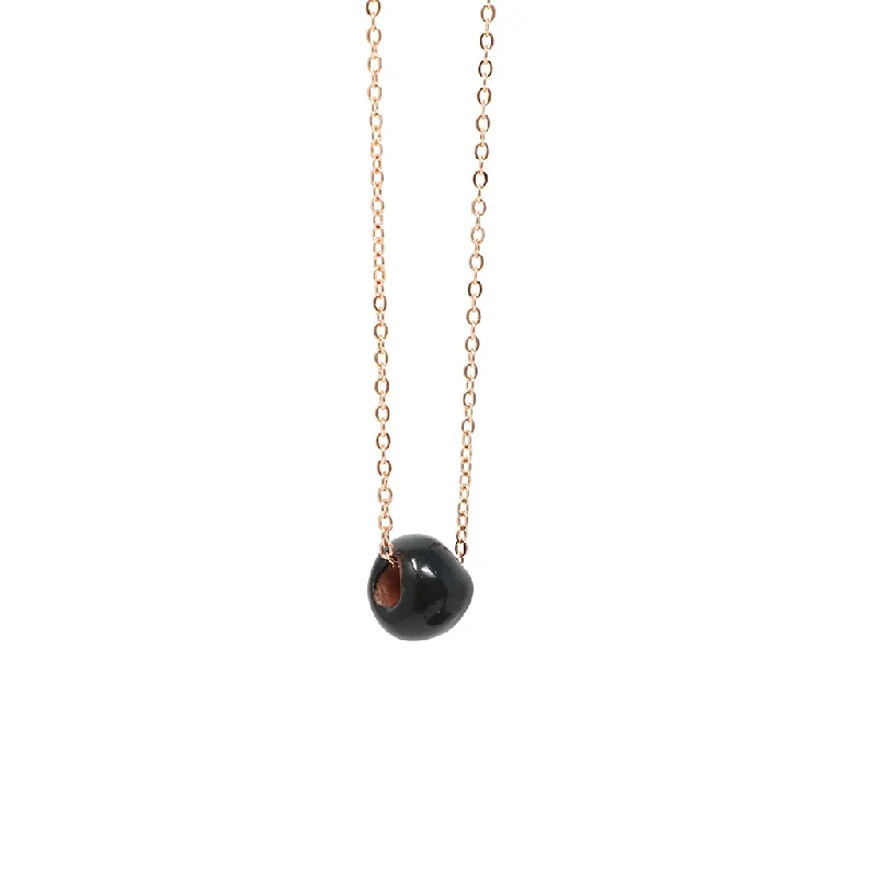 Black Bead Necklace