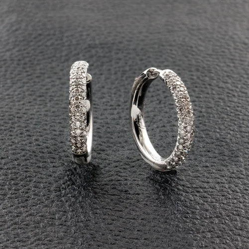 Diamond Hoop Earrings