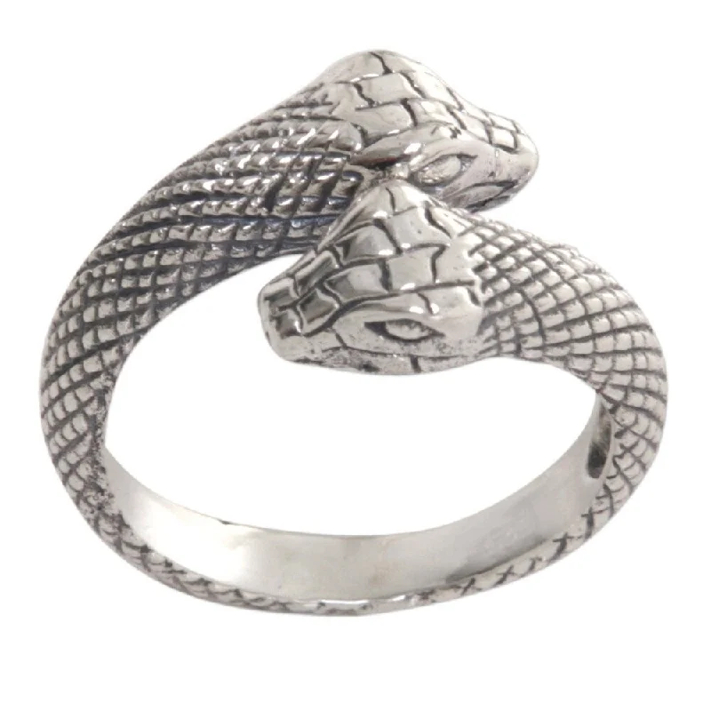 Handmade Sterling Silver 'Sea Serpent' Ring (Indonesia)