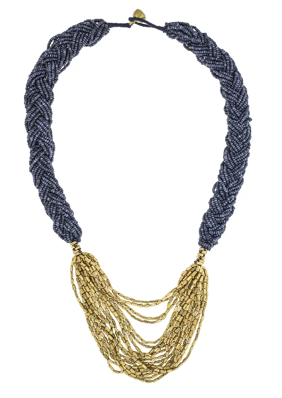 <br>The Braided Hema<br> Midnight Blue