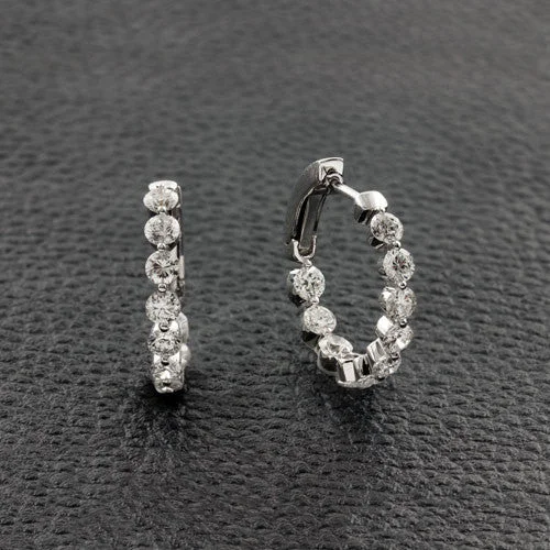 Diamond Hoop Earrings