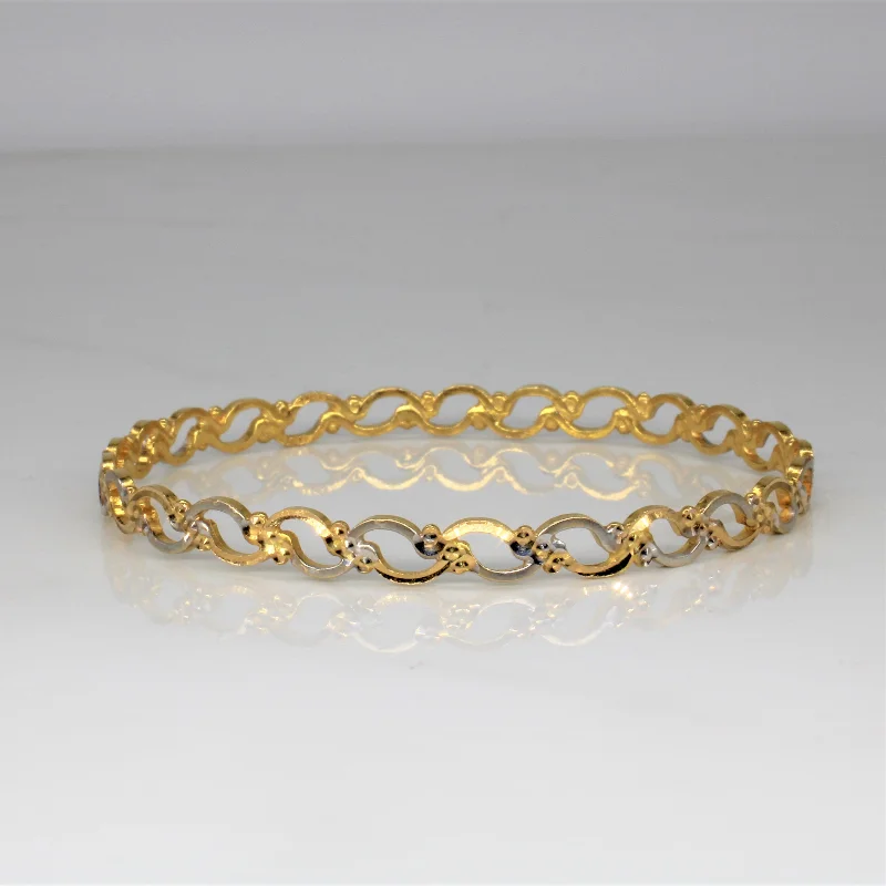 Two Tone Twist Bangle | 6" |