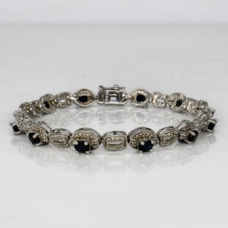 Sapphire & Diamond Bracelet | 2.00ctw, 0.12ctw | 7" |