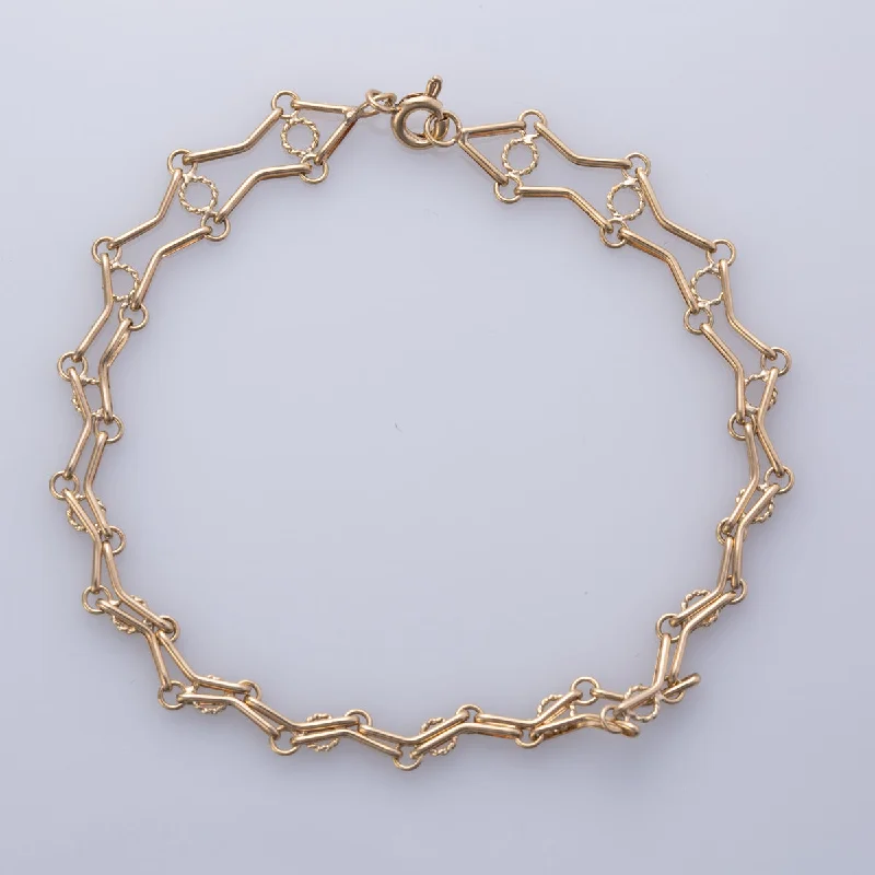 Vintage 16k Yellow Gold Bracelet  | 7" |