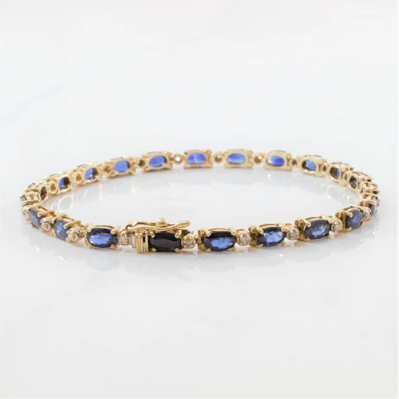 Sapphire & Diamond Tennis Bracelet | 0.17ctw, 5.95ctw | 7" |