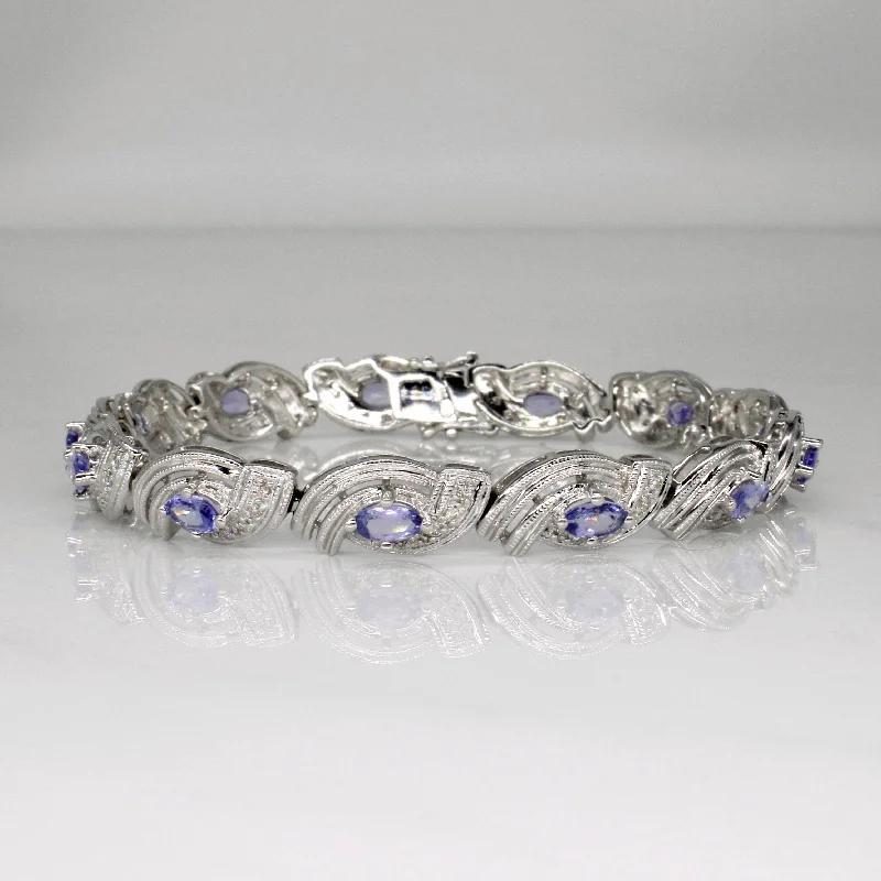 Tanzanite & Diamond Bracelet | 2.10ctw, 0.35ctw | 7.25" |