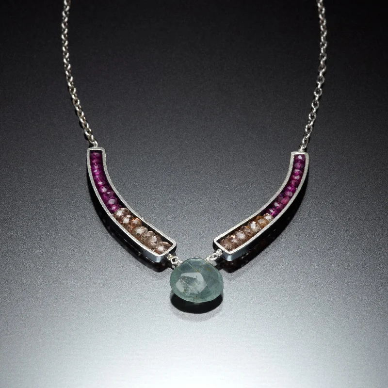 Gemstone Curve Necklace