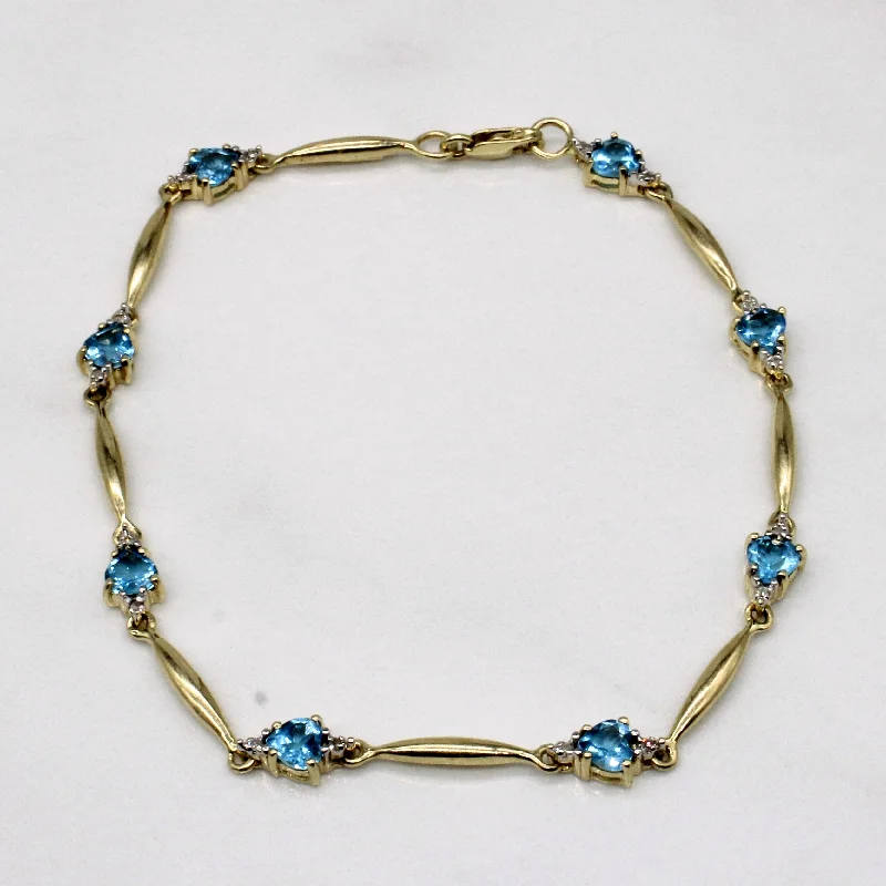 Topaz & Diamond Bracelet | 2.00ctw, 0.05ctw | 7.5" |