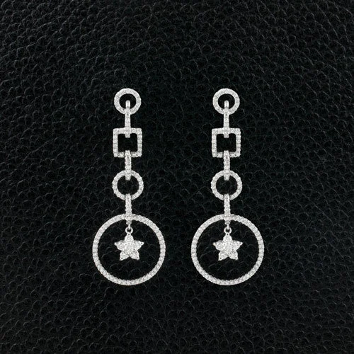 Diamond Dangle Earrings