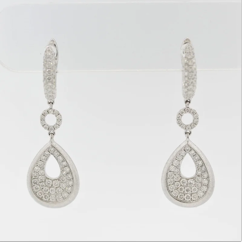 Diamond Dangle Gold Drop Earrings