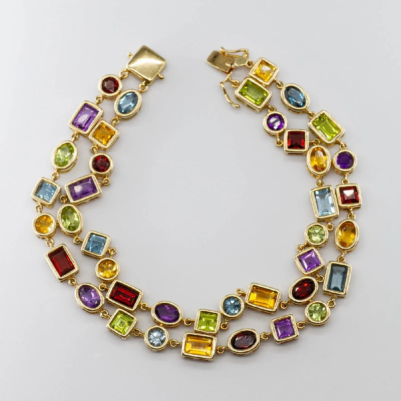 Multi Gemstone Bracelet | 15.00ctw | 7.25" |