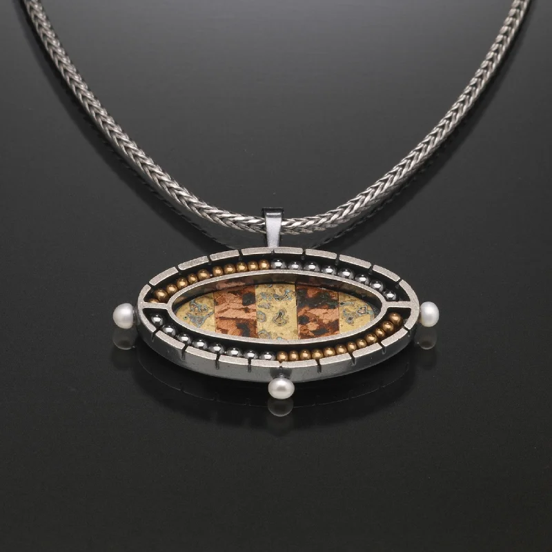 Mosaic Oval Necklace