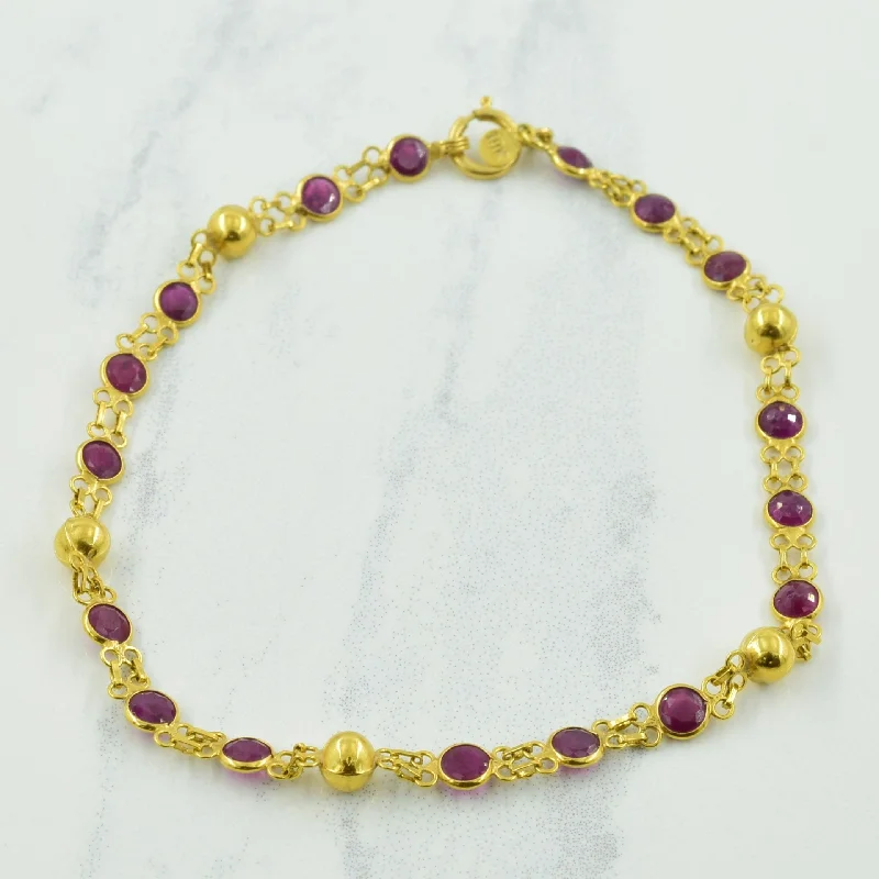 Ruby Bracelet | 2.89ctw | 7.25" |