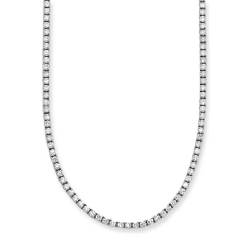 14KW 7.89CTW DIAMOND TENNIS NECKLACE