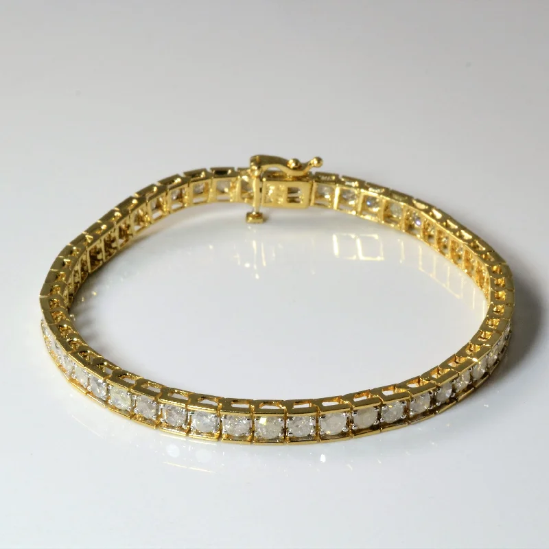 Tension Set Diamond Chain Bracelet | 4.84ctw | 7" |