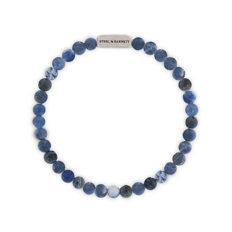 Natural Ned 6mm Round Gemstone Bracelet Matt Sodalite SBNN/006S