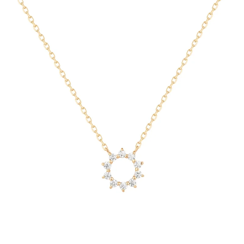 Evelyne Sun Gold Pendant Necklace