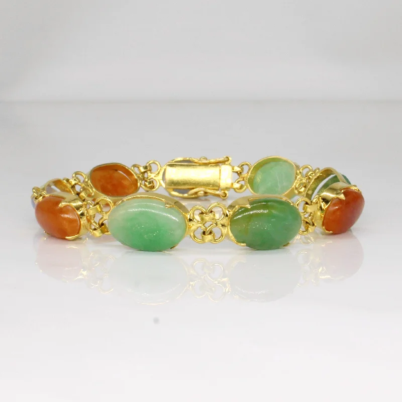 Multi Colour Jadeite Bracelet | 45.00ctw | 7.25" |