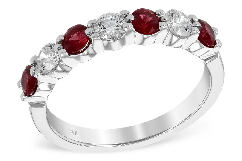 14KW Ruby & Diamond Band