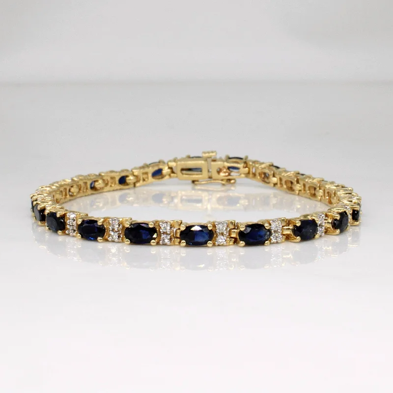 Sapphire & Diamond Bracelet | 4.50ctw, 0.44ctw | 7" |