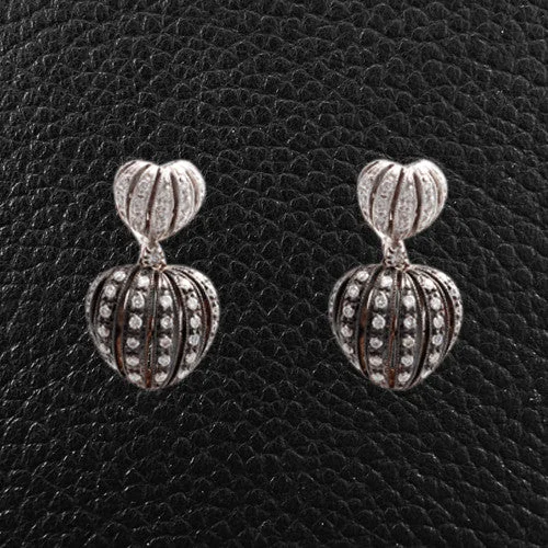 White Gold & Diamond Dangle Earrings