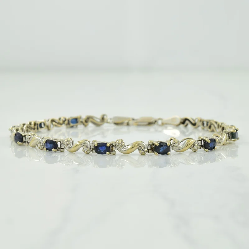 Sapphire & Diamond Bracelet | 2.00ctw, 0.005ct | 7.25" |