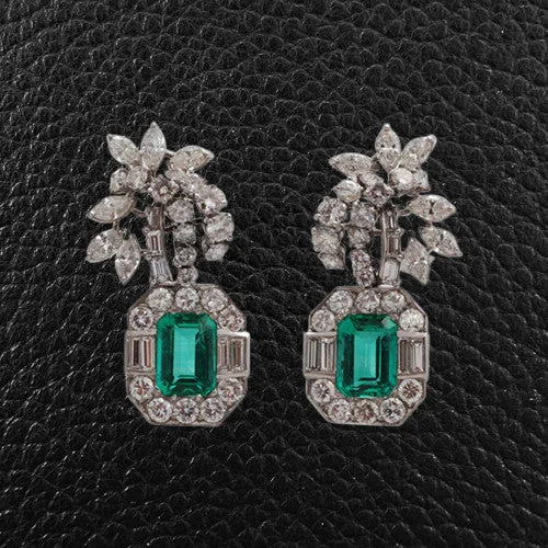 Emerald & Diamond Earrings