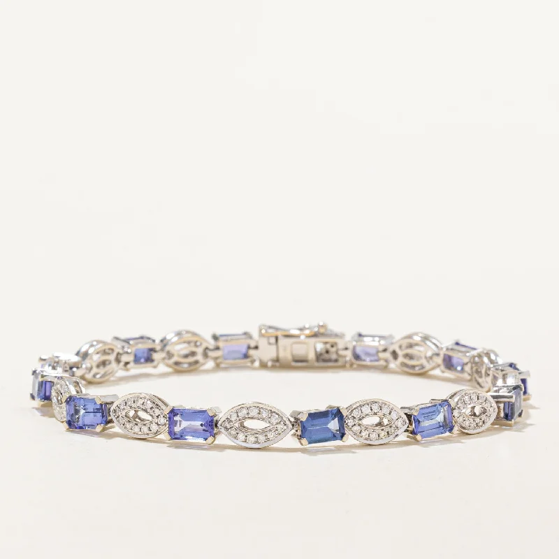 Tanzanite & Diamond Bracelet | 6.66ctw, 1.04ctw | 7.5" |