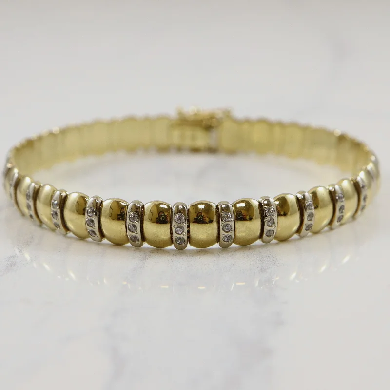 Synthetic White Sapphire Bracelet | 0.36ctw | 7.5" |