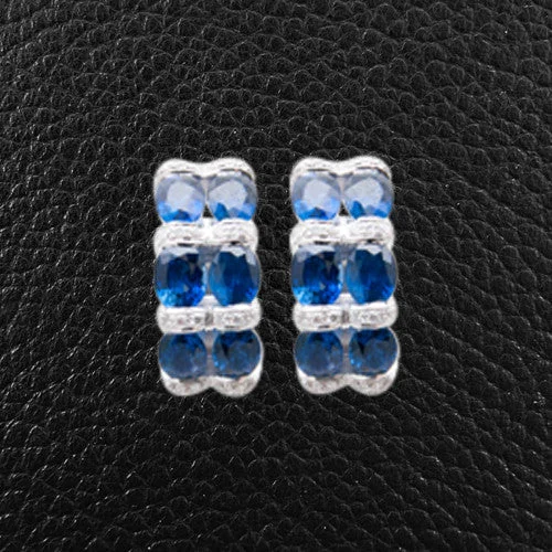 Sapphire & Diamond Earrings