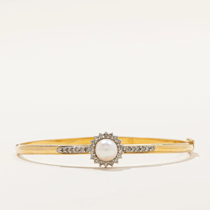 Pearl & Diamond Bracelet | 0.25ctw | 7.5" |